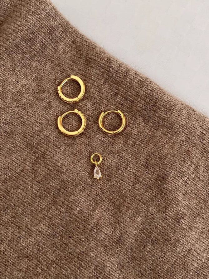 Golden Hour – Asymmetrical Drop Hoop Set