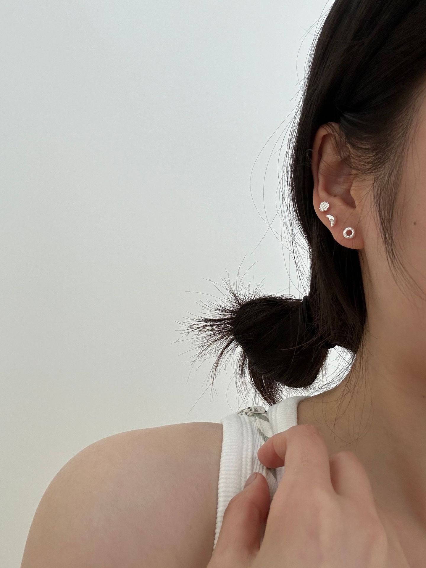 Petit Bites – Mini Sterling Silver Stud Earrings - Una