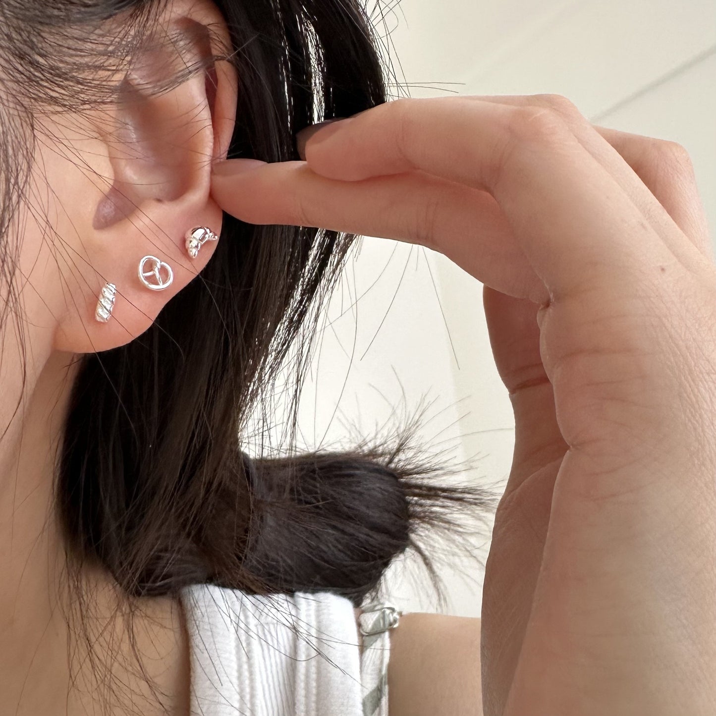 Petit Bites – Mini Sterling Silver Stud Earrings - Una