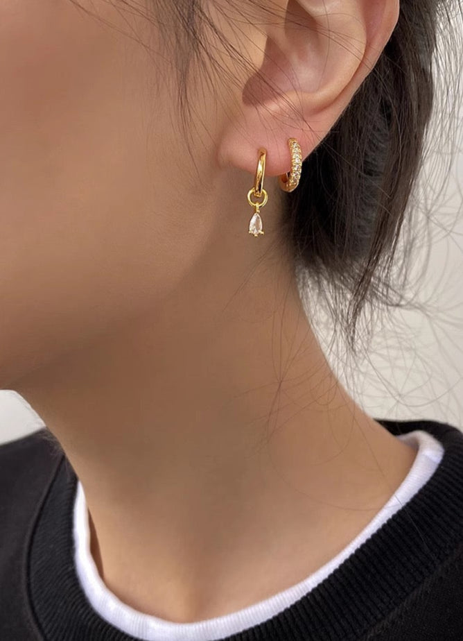 Golden Hour – Asymmetrical Drop Hoop Set