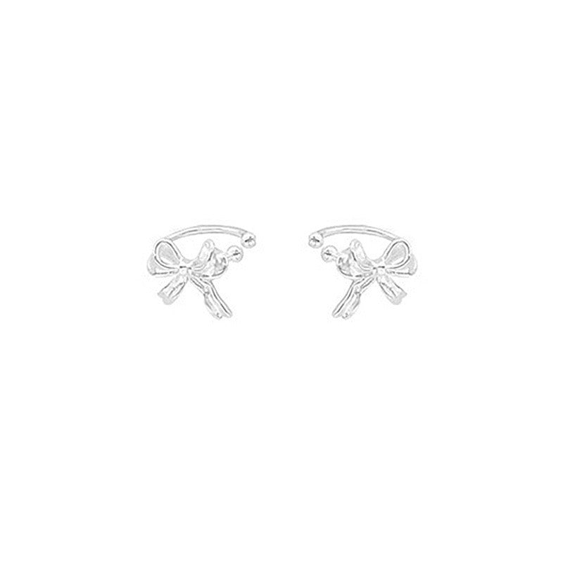 Whimsy Knot – Sterling Silver Butterfly Bow Ear Cuff - Una