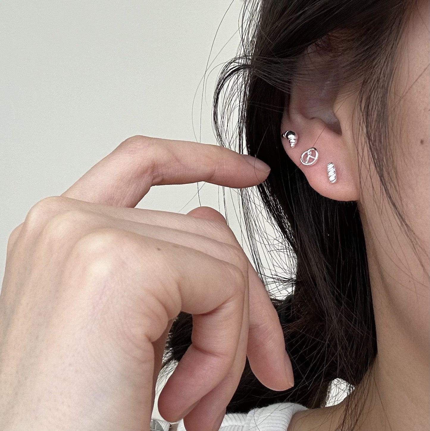 Petit Bites – Mini Sterling Silver Stud Earrings - Una