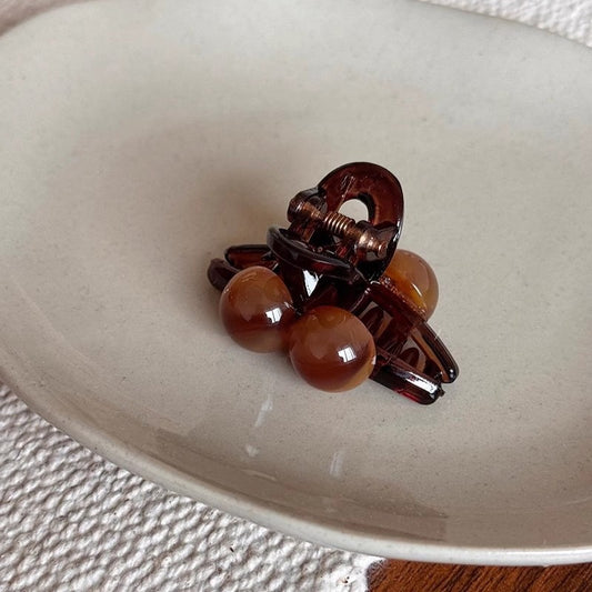 Pearl Pop – Petite Beaded Claw Clip - Una