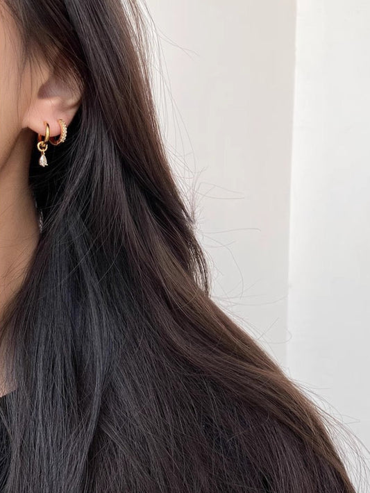 Golden Hour – Asymmetrical Drop Hoop Set