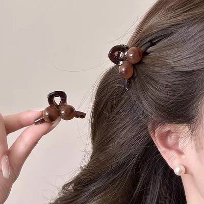Pearl Pop – Petite Beaded Claw Clip - Una