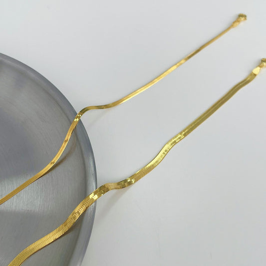 Serene Flow – Sterling Silver Snake Chain Necklace - Una